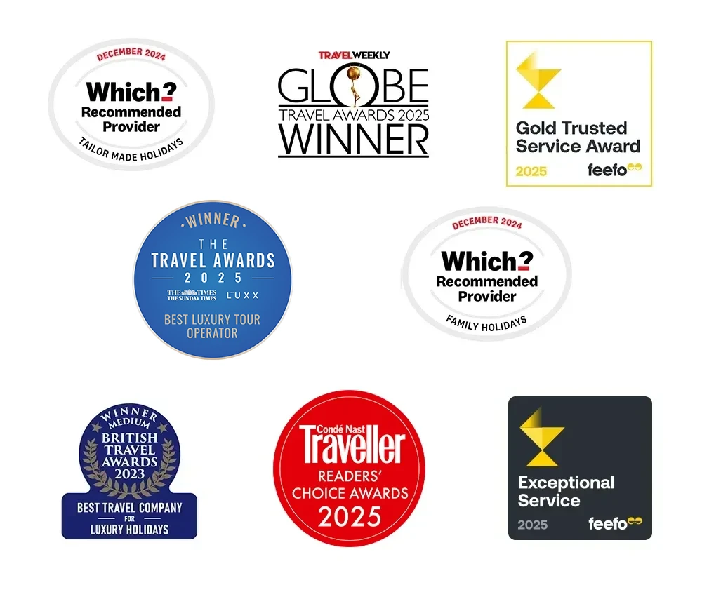 200+ awards, from our customers and travel professionals